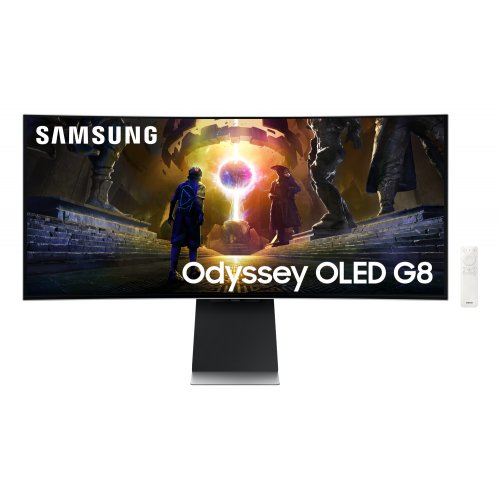 Купити Монітор Samsung 34" Odyssey OLED G8 (LS34DG852SIXUA) Silver - ціна в Києві, Львові, Вінниці, Хмельницькому, Франківську, Україні | інтернет-магазин TELEMART.UA фото