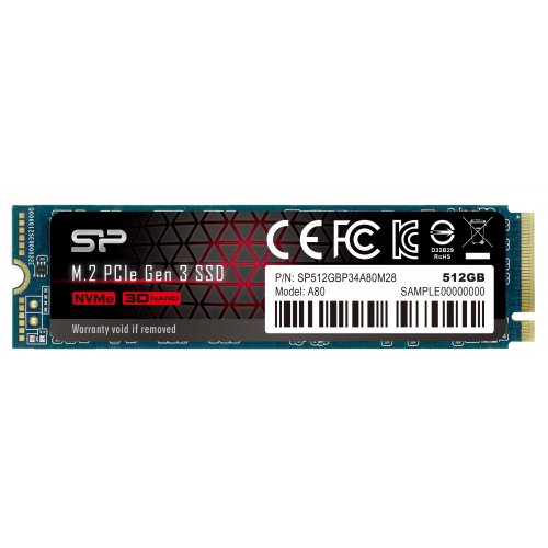 Купить Ssd-диск Silicon Power P34A80 512GB M.2 (2280 PCI-E) NVMe x4 (SP512GBP34A80M28) (Восстановлено продавцом, 672202) с проверкой совместимости: обзор, характеристики, цена в Киеве, Днепре, Одессе, Харькове, Украине | интернет-магазин TELEMART.UA фото