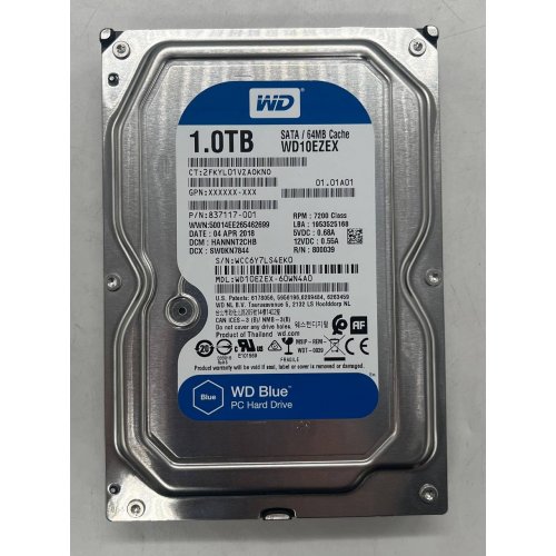 Купить Жесткий диск Western Digital Blue 1TB 64MB 3.5" (WD10EZEX) (Восстановлено продавцом, 672427) с проверкой совместимости: обзор, характеристики, цена в Киеве, Днепре, Одессе, Харькове, Украине | интернет-магазин TELEMART.UA фото