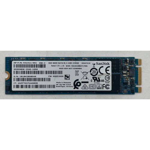 Ssd-диск Sandisk X600 256GB M.2 (2280 SATA) (SD9SN8W-256G-1006) (Відновлено продавцем, 672429) купити з перевіркою сумісності: огляд, характеристики, ціна у Києві, Львові, Вінниці, Хмельницькому, Івано-Франківську, Україні | інтернет-магазин TELEMART.UA фото