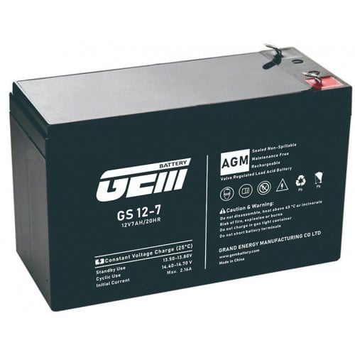 Купити Акумуляторна батарея GEM Battery 12V 7Ah (GS 12-7) - ціна в Києві, Львові, Вінниці, Хмельницькому, Франківську, Україні | інтернет-магазин TELEMART.UA фото