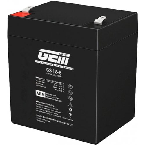 Купити Акумуляторна батарея GEM Battery 12V 5Ah (GS 12-5) - ціна в Києві, Львові, Вінниці, Хмельницькому, Франківську, Україні | інтернет-магазин TELEMART.UA фото