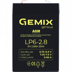 Акумуляторна батарея Gemix 6V 2.8Ah AGM (LP6-2.8F1)