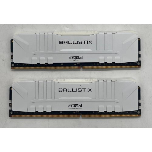 Купить Озу Crucial DDR4 16GB (2x8GB) 3000Mhz Ballistix White (BL2K8G30C15U4W) (Восстановлено продавцом, 672513) с проверкой совместимости: обзор, характеристики, цена в Киеве, Днепре, Одессе, Харькове, Украине | интернет-магазин TELEMART.UA фото