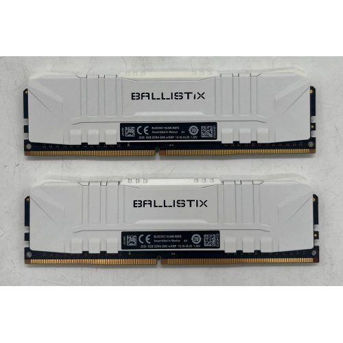 Озп Crucial DDR4 16GB (2x8GB) 3000Mhz Ballistix White (BL2K8G30C15U4W) (Відновлено продавцем, 672513) купити з перевіркою сумісності: огляд, характеристики, ціна у Києві, Львові, Вінниці, Хмельницькому, Івано-Франківську, Україні | інтернет-магазин TELEMART.UA фото