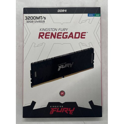 Озп Kingston DDR4 32GB (2x16GB) 3200Mhz FURY Renegade Black (KF432C16RB1K2/32) (Відновлено продавцем, 672518) купити з перевіркою сумісності: огляд, характеристики, ціна у Києві, Львові, Вінниці, Хмельницькому, Івано-Франківську, Україні | інтернет-магазин TELEMART.UA фото