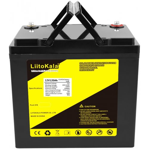 Купити Акумуляторна батарея LiitoKala 12V 120Ah LiFePO4 (12V120Ah LiFePO4) - ціна в Києві, Львові, Вінниці, Хмельницькому, Франківську, Україні | інтернет-магазин TELEMART.UA фото