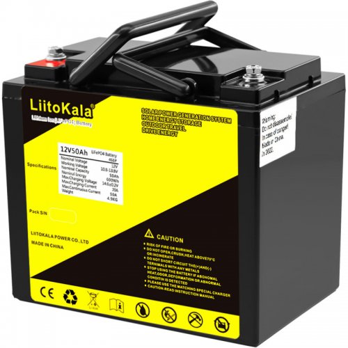 Купить Аккумуляторная батарея LiitoKala 12V 50Ah LiFePO4 (12V 50Ah LiFePO4) - цена в Харькове, Киеве, Днепре, Одессе
в интернет-магазине Telemart фото