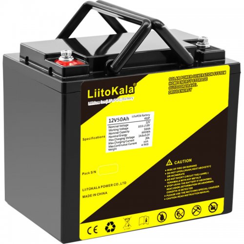 Купити Акумуляторна батарея LiitoKala 12V 50Ah LiFePO4 (12V 50Ah LiFePO4) - ціна в Києві, Львові, Вінниці, Хмельницькому, Франківську, Україні | інтернет-магазин TELEMART.UA фото