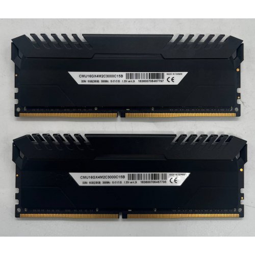 Озп Corsair DDR4 16GB (2x8GB) 3000Mhz Vengeance LED Blue (CMU16GX4M2C3000C15B) Black (Відновлено продавцем, 672533) купити з перевіркою сумісності: огляд, характеристики, ціна у Києві, Львові, Вінниці, Хмельницькому, Івано-Франківську, Україні | інтернет-магазин TELEMART.UA фото