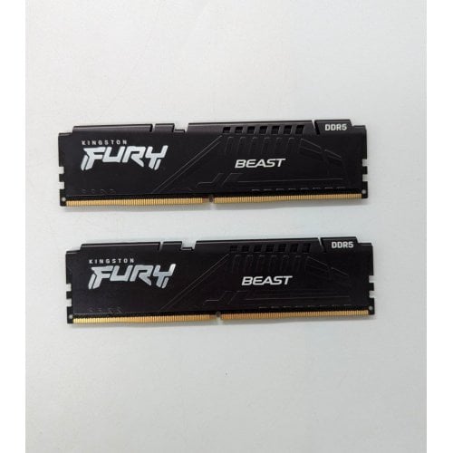 Озп Kingston DDR5 16GB (2x8GB) 5600MHz FURY Beast Black (KF556C40BBK2-16) (Відновлено продавцем, 672548) купити з перевіркою сумісності: огляд, характеристики, ціна у Києві, Львові, Вінниці, Хмельницькому, Івано-Франківську, Україні | інтернет-магазин TELEMART.UA фото