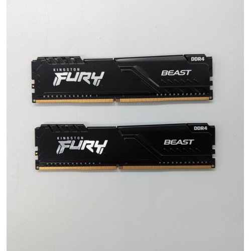 Купить Озу Kingston DDR4 16GB (2x8GB) 3200Mhz FURY Beast Black (KF432C16BBK2/16) (Восстановлено продавцом, 672549) с проверкой совместимости: обзор, характеристики, цена в Киеве, Днепре, Одессе, Харькове, Украине | интернет-магазин TELEMART.UA фото