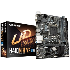 Уценка материнская плата Gigabyte H410M H V2 (s1200, Intel H410) (Следы установки, 672595)