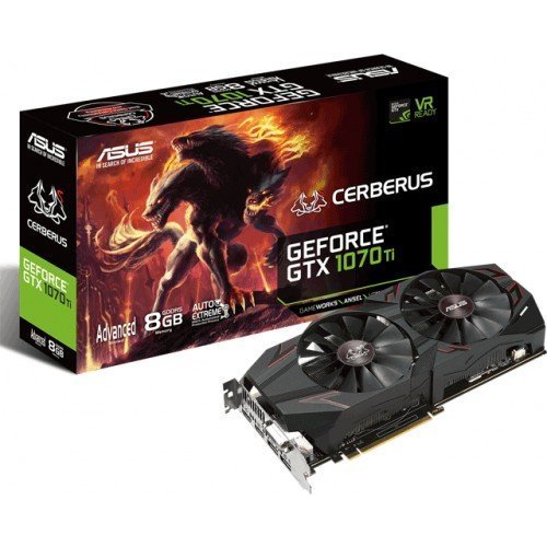 Відеокарта Asus ROG GeForce GTX 1070 TI CERBERUS Advanced Edition 8192MB (CERBERUS-GTX1070TI-A8G) (Відновлено продавцем, 672601) купити з перевіркою сумісності: огляд, характеристики, ціна у Києві, Львові, Вінниці, Хмельницькому, Івано-Франківську, Україні | інтернет-магазин TELEMART.UA фото