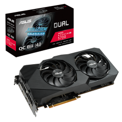 Видеокарта Asus Radeon RX 5700 Dual Evo OC 8192MB (DUAL-RX5700-O8G-EVO) (Восстановлено продавцом, 672619)