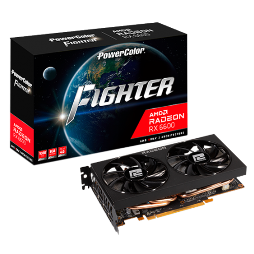 Відеокарта PowerColor Radeon RX 6600 Fighter 8192MB (AXRX 6600 8GBD6-3DH) (Відновлено продавцем, 672667) купити з перевіркою сумісності: огляд, характеристики, ціна у Києві, Львові, Вінниці, Хмельницькому, Івано-Франківську, Україні | інтернет-магазин TELEMART.UA фото