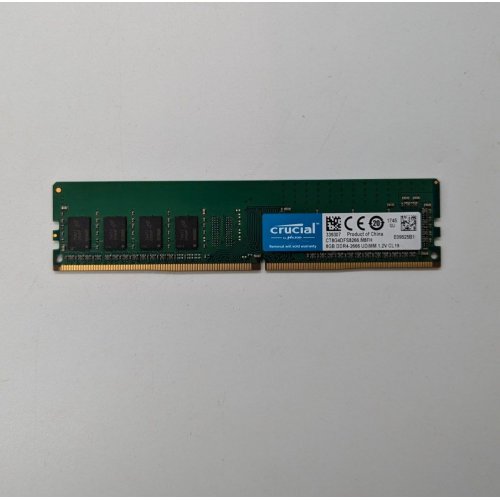 Озп Crucial DDR4 8GB 2666Mhz (CT8G4DFS8266) (Відновлено продавцем, 673002) купити з перевіркою сумісності: огляд, характеристики, ціна у Києві, Львові, Вінниці, Хмельницькому, Івано-Франківську, Україні | інтернет-магазин TELEMART.UA фото