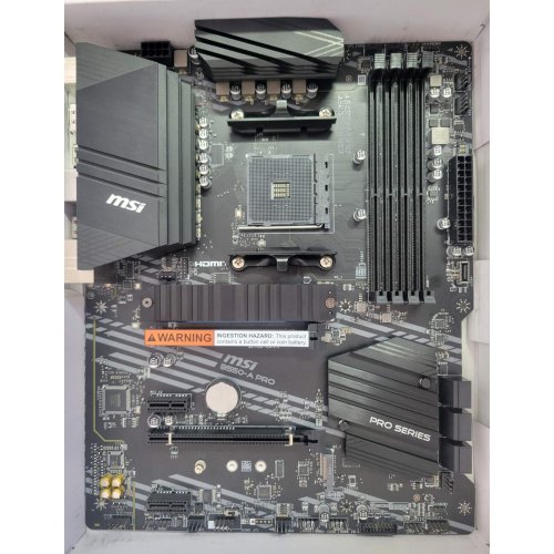 Уцінка материнська плата MSI B550-A PRO (sAM4, AMD B550) (Сліди встановлення, 673027) купити з перевіркою сумісності: огляд, характеристики, ціна у Києві, Львові, Вінниці, Хмельницькому, Івано-Франківську, Україні | інтернет-магазин TELEMART.UA фото