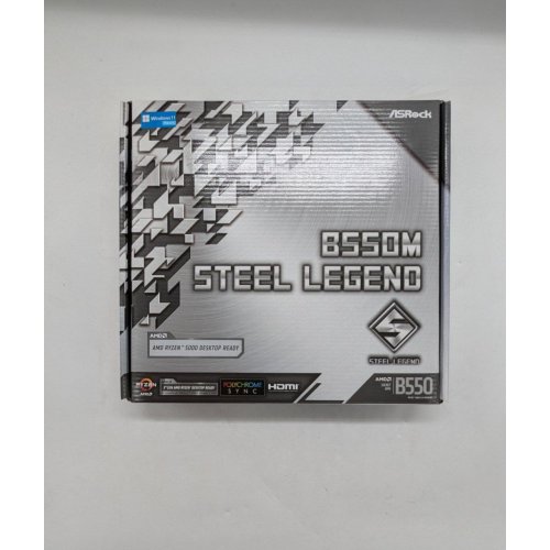 Материнська плата AsRock B550M Steel Legend (sAM4, AMD B550) (Відновлено продавцем, 673036) купити з перевіркою сумісності: огляд, характеристики, ціна у Києві, Львові, Вінниці, Хмельницькому, Івано-Франківську, Україні | інтернет-магазин TELEMART.UA фото