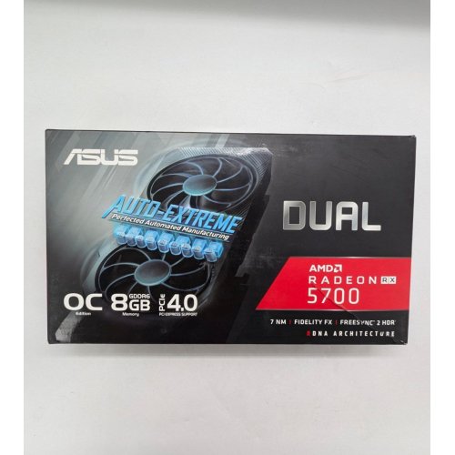 Купить Видеокарта Asus Radeon RX 5700 Dual Evo OC 8192MB (DUAL-RX5700-O8G-EVO) (Восстановлено продавцом, 673071) с проверкой совместимости: обзор, характеристики, цена в Киеве, Днепре, Одессе, Харькове, Украине | интернет-магазин TELEMART.UA фото