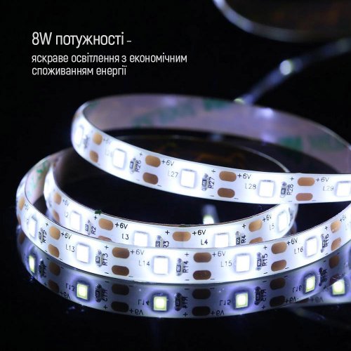 Купити Світлодіодна LED стрічка ColorWay 3м з живленням від USB холодний білий (CW-LD03) - ціна в Києві, Львові, Вінниці, Хмельницькому, Франківську, Україні | інтернет-магазин TELEMART.UA фото