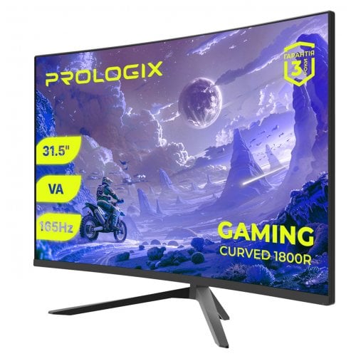 Купить Монитор Prologix 31.5" GM3224CQ Black - цена в Харькове, Киеве, Днепре, Одессе
в интернет-магазине Telemart фото