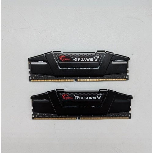 Озп G.Skill DDR4 32GB (2x16GB) 3600Mhz Ripjaws V Black (F4-3600C16D-32GVKC) (Відновлено продавцем, 673363) купити з перевіркою сумісності: огляд, характеристики, ціна у Києві, Львові, Вінниці, Хмельницькому, Івано-Франківську, Україні | інтернет-магазин TELEMART.UA фото