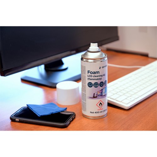 Купить Чистящая пена для мониторов Gembird Foam LCD cleaning kit 400ml (CK-LCD-08) - цена в Харькове, Киеве, Днепре, Одессе
в интернет-магазине Telemart фото