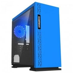 Корпус GAMEMAX Expedition Window без БП Blue (Восстановлено продавцом, 673404)