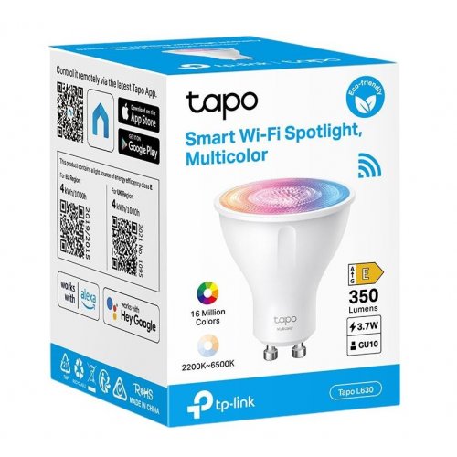 Купить Умная многоцветная Wi-Fi лампа TP-Link TAPO L630 (TAPO-L630) - цена в Харькове, Киеве, Днепре, Одессе
в интернет-магазине Telemart фото