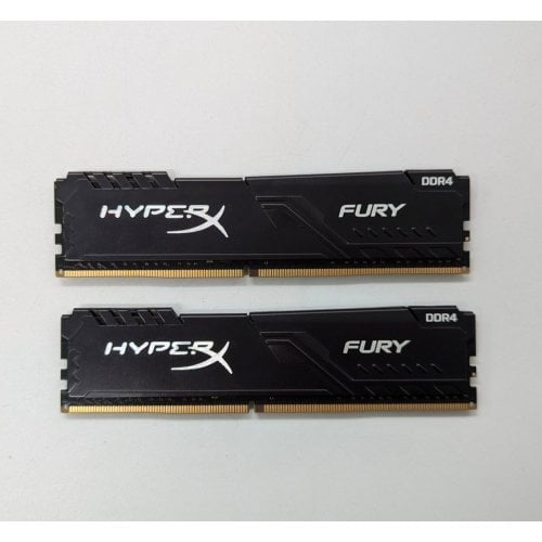 Озп Kingston DDR4 16GB (2x8GB) 3200Mhz HyperX Fury Black (HX432C18FB2K2/16) (Відновлено продавцем, 673430) купити з перевіркою сумісності: огляд, характеристики, ціна у Києві, Львові, Вінниці, Хмельницькому, Івано-Франківську, Україні | інтернет-магазин TELEMART.UA фото