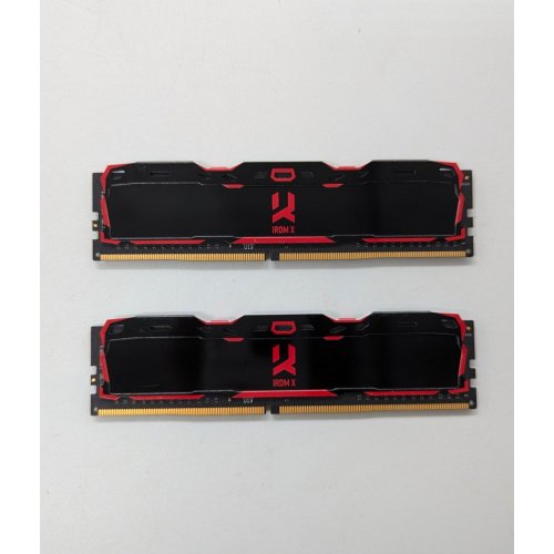 Купить Озу GoodRAM DDR4 16GB (2x8GB) 3200Mhz Iridium X Black (IR-X3200D464L16SA/16GDC) (Восстановлено продавцом, 673436) с проверкой совместимости: обзор, характеристики, цена в Киеве, Днепре, Одессе, Харькове, Украине | интернет-магазин TELEMART.UA фото