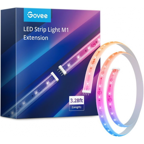 Купити Розумна світлодіодна стрічка Govee H100E RGBIC Wi-Fi + Bluetooth LED Strip Light M1 1m (H100E0D1) White - ціна в Києві, Львові, Вінниці, Хмельницькому, Франківську, Україні | інтернет-магазин TELEMART.UA фото