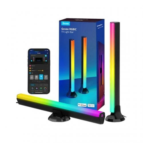 Купити Набір підсвічування Govee H6046 RGBIC WiFi + Bluetooth Flow Plus Light Bars RGB (H6046311) Black - ціна в Києві, Львові, Вінниці, Хмельницькому, Франківську, Україні | інтернет-магазин TELEMART.UA фото