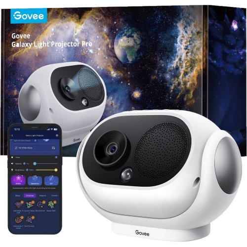 Купити Зоряний проектор Govee H6092 Galaxy Star Projector RGB WI-FI/Bluetooth (H6092301) White - ціна в Києві, Львові, Вінниці, Хмельницькому, Франківську, Україні | інтернет-магазин TELEMART.UA фото