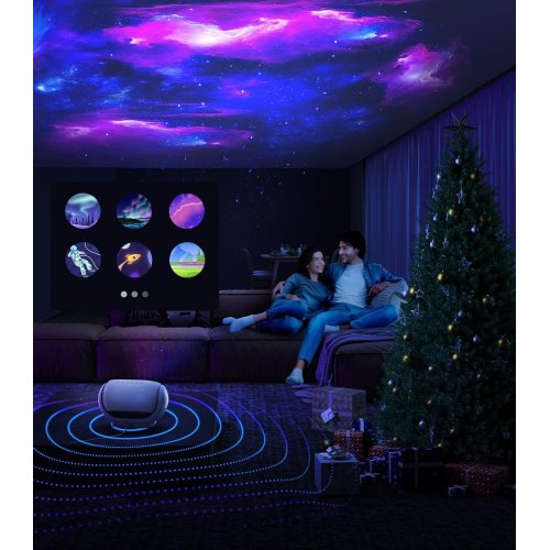 Купити Зоряний проектор Govee H6092 Galaxy Star Projector RGB WI-FI/Bluetooth (H6092301) White - ціна в Києві, Львові, Вінниці, Хмельницькому, Франківську, Україні | інтернет-магазин TELEMART.UA фото