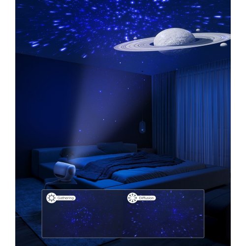 Купити Зоряний проектор Govee H6092 Galaxy Star Projector RGB WI-FI/Bluetooth (H6092301) White - ціна в Києві, Львові, Вінниці, Хмельницькому, Франківську, Україні | інтернет-магазин TELEMART.UA фото