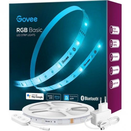 Купить Умная светодиодная лента Govee H615A RGB Smart Wi-Fi + Bluetooth LED Strip Lights 5m (H615A3A3) White - цена в Харькове, Киеве, Днепре, Одессе
в интернет-магазине Telemart фото