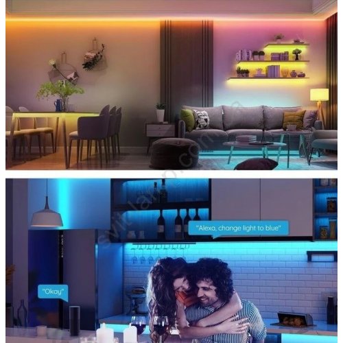 Купити Розумна світлодіодна стрічка Govee H615A RGB Smart Wi-Fi + Bluetooth LED Strip Lights 5m (H615A3A3) White - ціна в Києві, Львові, Вінниці, Хмельницькому, Франківську, Україні | інтернет-магазин TELEMART.UA фото