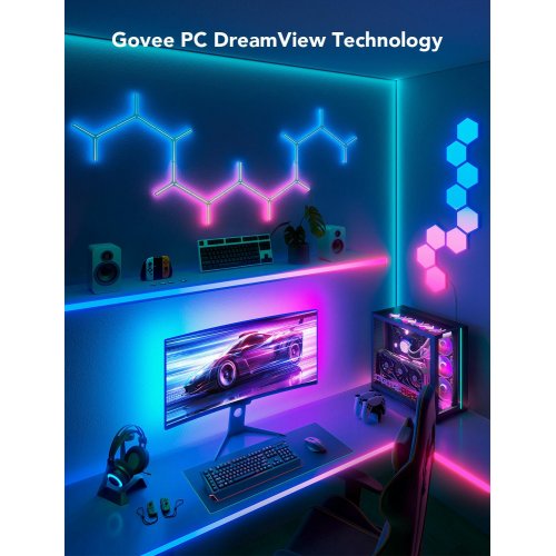 Купить Набор адаптивной подсветки Govee H6609 Gaming Light Strip G1 27-34" RGB (H6609312) Black - цена в Харькове, Киеве, Днепре, Одессе
в интернет-магазине Telemart фото