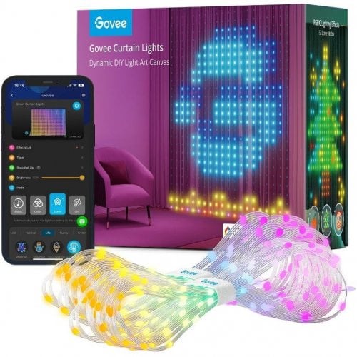 Купить Гирлянда Govee H70B1 Smart LED Curtain Light RGB 10m (H70B13A1) Transparent - цена в Харькове, Киеве, Днепре, Одессе
в интернет-магазине Telemart фото