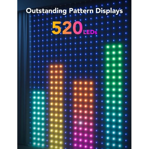 Купить Гирлянда Govee H70B1 Smart LED Curtain Light RGB 10m (H70B13A1) Transparent - цена в Харькове, Киеве, Днепре, Одессе
в интернет-магазине Telemart фото