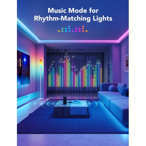 Купить Гирлянда Govee H70B1 Smart LED Curtain Light RGB 10m (H70B13A1) Transparent - цена в Харькове, Киеве, Днепре, Одессе
в интернет-магазине Telemart фото