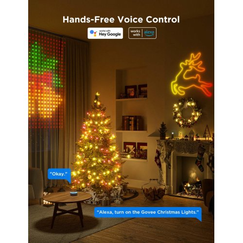 Купити Гірлянда Govee H70C1 Smart LED Christmas Light RGB 10m (H70C13D1) Transparent - ціна в Києві, Львові, Вінниці, Хмельницькому, Франківську, Україні | інтернет-магазин TELEMART.UA фото