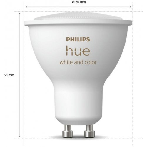 Купить Умная лампа Philips Hue GU10 5.7W (50W) 2000K-6500K RGB 2pcs (929001953112) - цена в Харькове, Киеве, Днепре, Одессе
в интернет-магазине Telemart фото