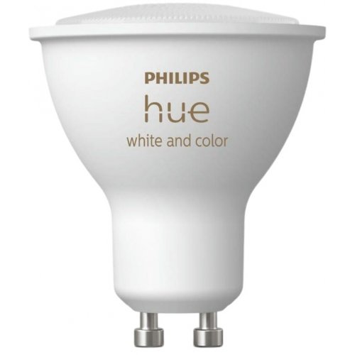 Купити Розумна лампа Philips Hue GU10 5.7W (50W) 2000K-6500K RGB (929001953111) - ціна в Києві, Львові, Вінниці, Хмельницькому, Франківську, Україні | інтернет-магазин TELEMART.UA фото