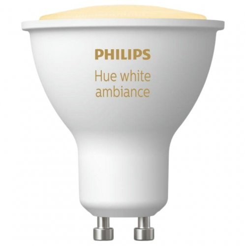 Купити Розумна лампа Philips Hue GU10 5W (50W) 2200K-6500K Tunable White (929001953309) - ціна в Києві, Львові, Вінниці, Хмельницькому, Франківську, Україні | інтернет-магазин TELEMART.UA фото