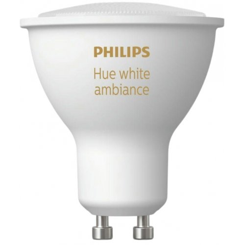 Купити Розумна лампа Philips Hue GU10 5W (50W) 2200K-6500K Tunable White (929001953309) - ціна в Києві, Львові, Вінниці, Хмельницькому, Франківську, Україні | інтернет-магазин TELEMART.UA фото