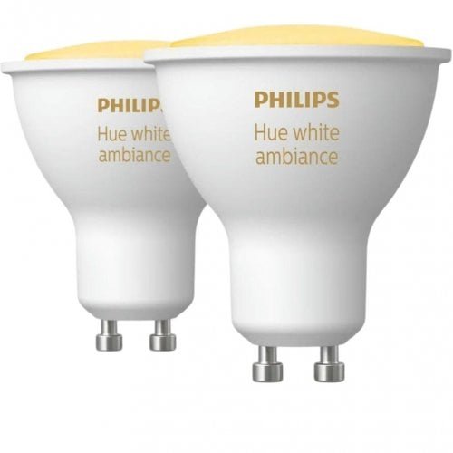 Купити Розумна лампа Philips Hue GU10 5W (50W) 2200K-6500K Tunable White 2pcs (929001953310) - ціна в Києві, Львові, Вінниці, Хмельницькому, Франківську, Україні | інтернет-магазин TELEMART.UA фото