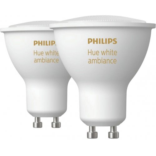 Купить Умная лампа Philips Hue GU10 5W (50W) 2200K-6500K Tunable White 2pcs (929001953310) - цена в Харькове, Киеве, Днепре, Одессе
в интернет-магазине Telemart фото